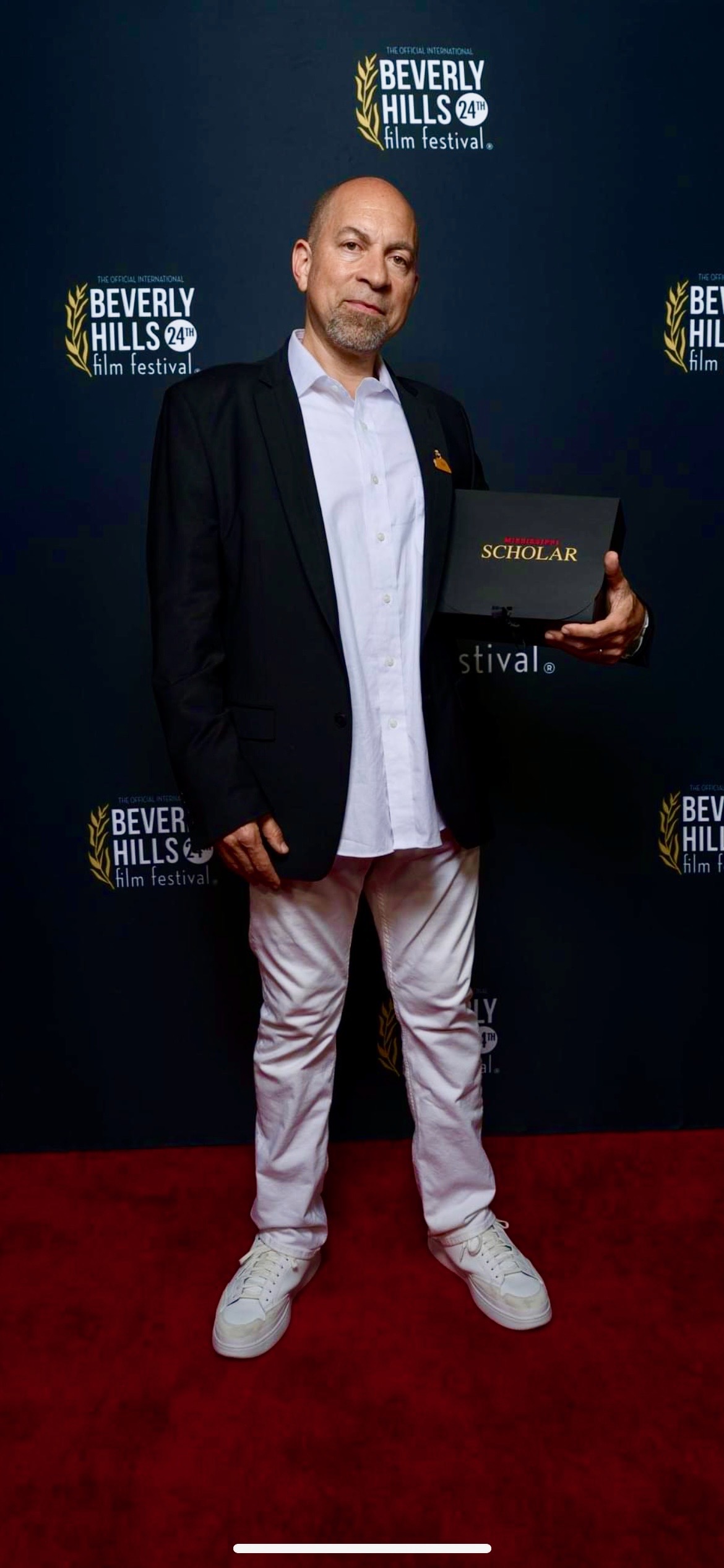 Marcus Bleecker at the Beverly Hills Film Festival red carpet